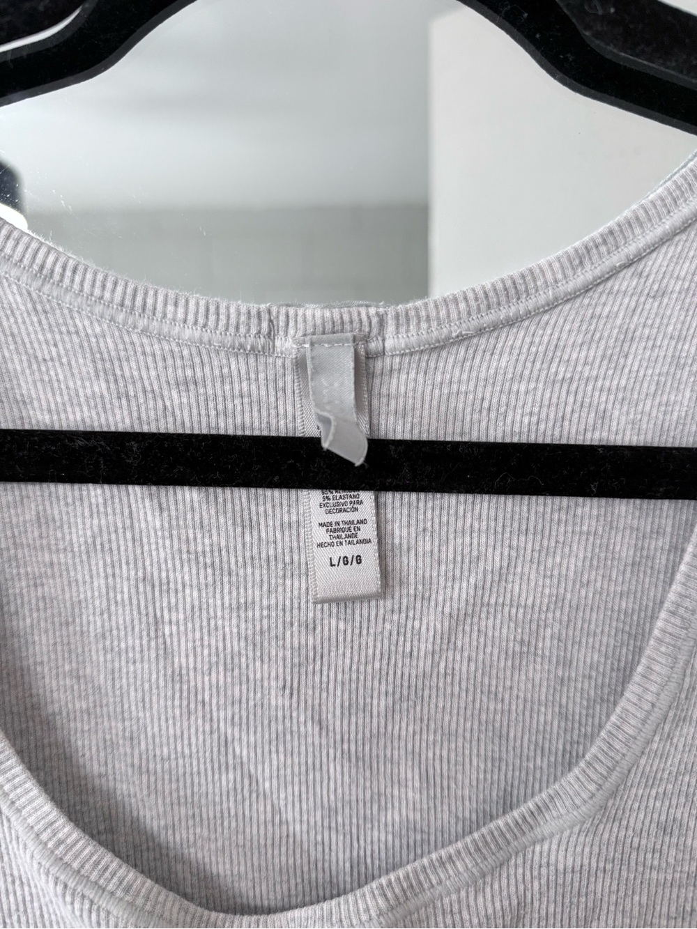 SKIMS Ribbed Tank Top - Light Gray - Picture 4 of 5